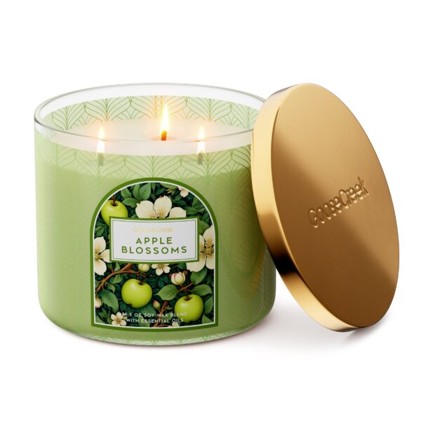 Apple Blossoms 3-Wick Candle - Image 2