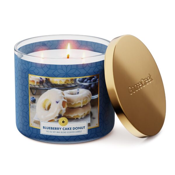 Blueberry Cake Donut 3-Wick Candle - Image 2