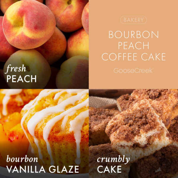 Bourbon Peach Coffee Cake 3-Wick Candle - Image 4