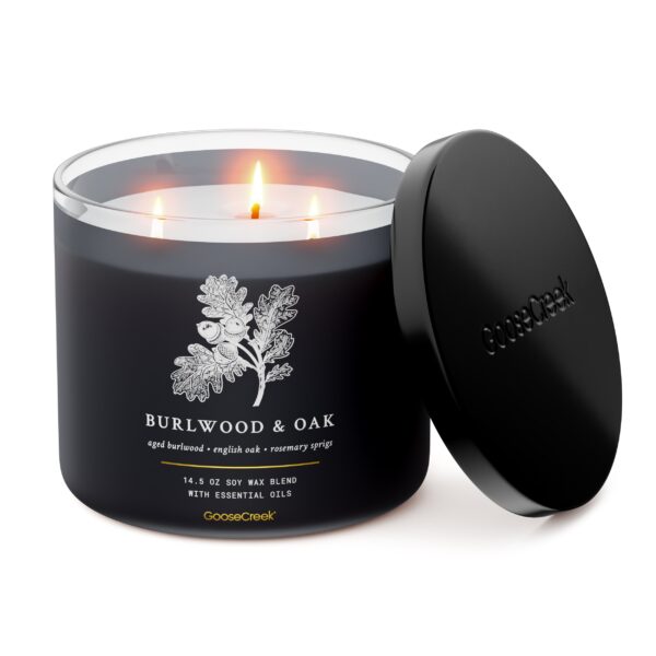 Burlwood & Oak 3-Wick Candle - Image 2