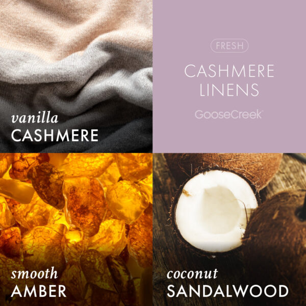 Cashmere Linens 3-Wick Candle - Image 3
