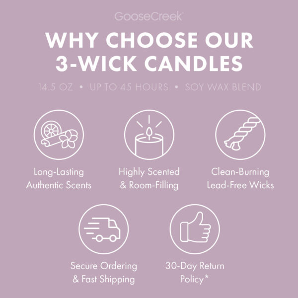 Cashmere Linens 3-Wick Candle - Image 4