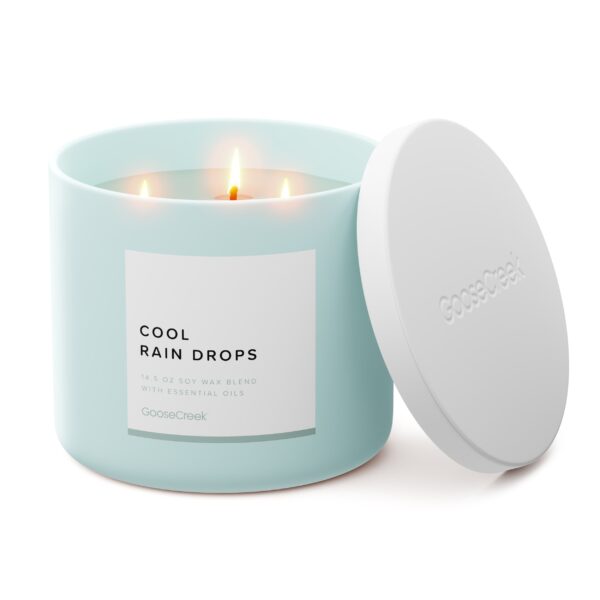 Cool Rain Drops 3-Wick Candle - Image 2