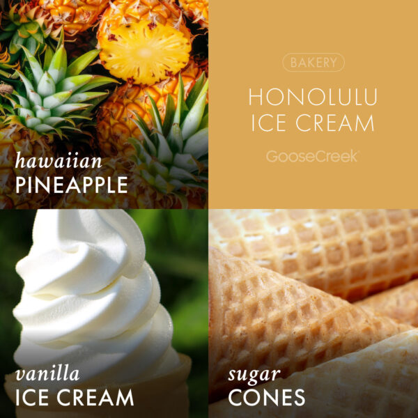 Honolulu Ice Cream 3-Wick Candle - Image 3