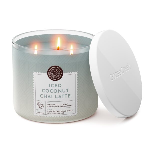 Iced Coconut Chai Latte 3-Wick Candle - Image 2