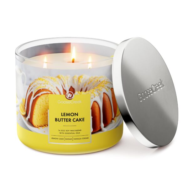 Lemon Butter Cake 3-Wick Candle - Image 2