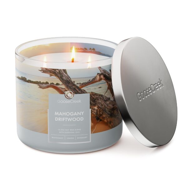 Mahogany Driftwood 3-Wick Candle - Image 2
