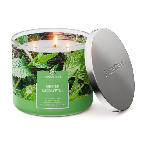 Minted Eucalyptus 3-Wick Candle - Image 2