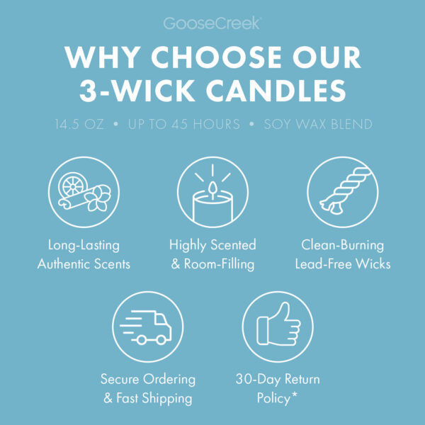Odor Eliminating Cliffside Sea Spray 3-Wick Candle - Image 5