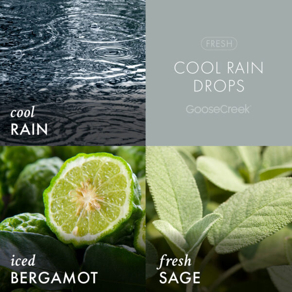 Odor Eliminating Cool Rain Drops 3-Wick Candle - Image 3