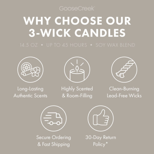 Odor Eliminating Teakwood 3-Wick Candle - Image 5