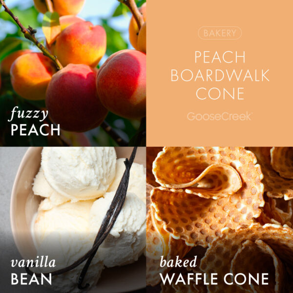 Peach Boardwalk Cone 3-Wick Candle - Image 3