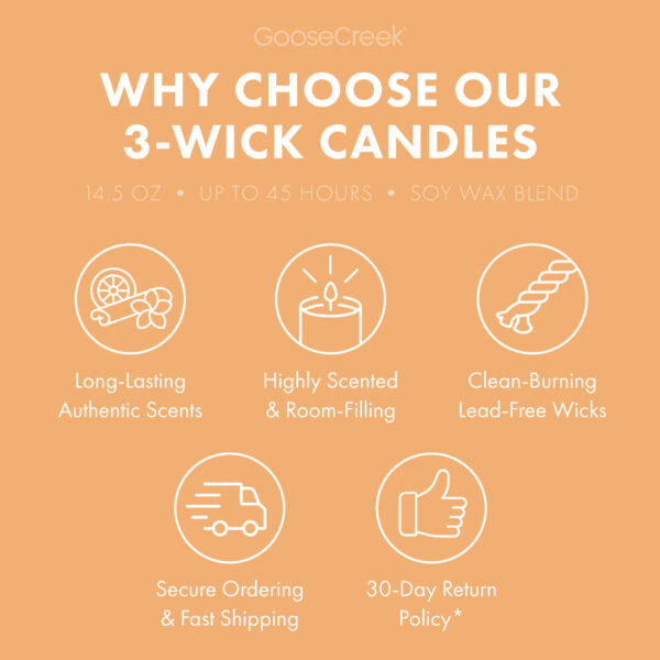 Peach Boardwalk Cone 3-Wick Candle - Image 4