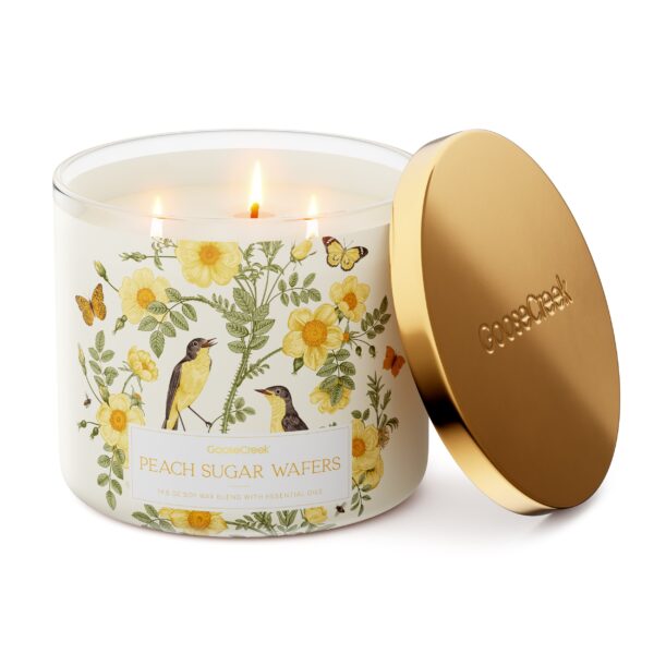 Peach Sugar Wafer Large 3-Wick Candle - Image 2