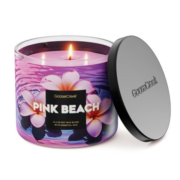 Pink Beach 3-Wick Candle - Image 2