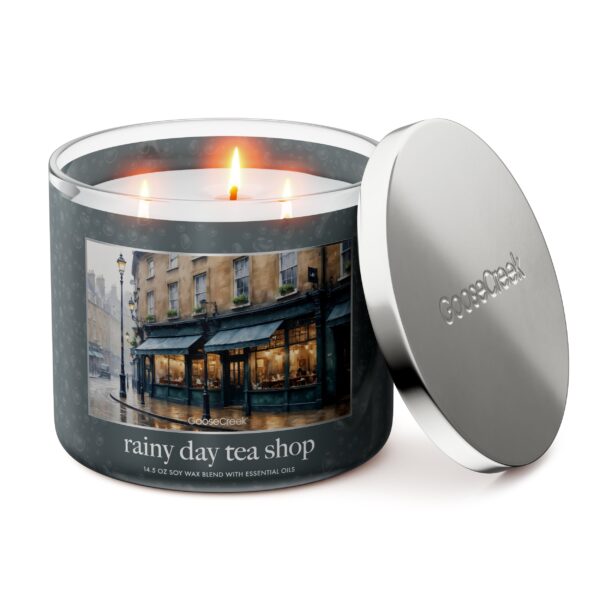 Rainy Day Tea Shop 3-Wick Candle - Image 2