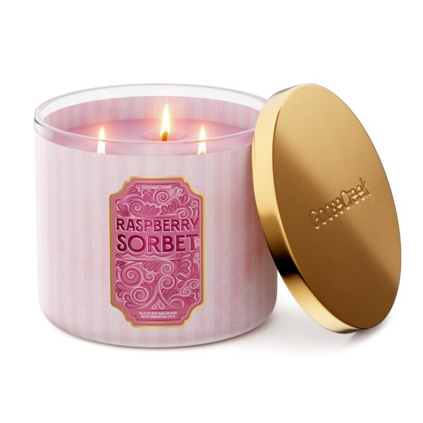 Raspberry Sorbet 3-Wick Candle - Image 2