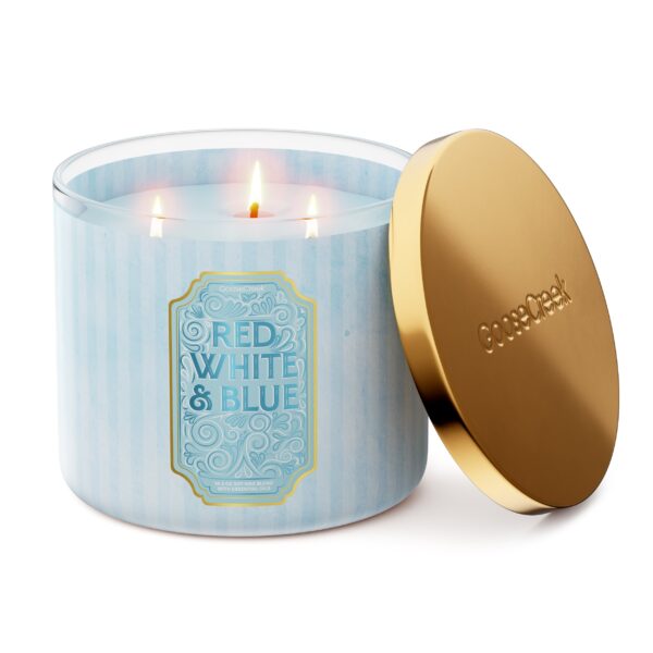 Red, White & Blue 3-Wick Candle - Image 2
