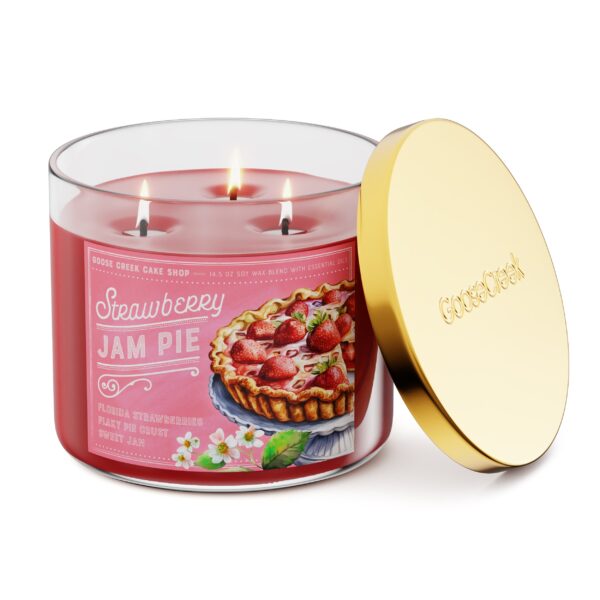 Strawberry Jam Pie 3-Wick Candle - Image 2