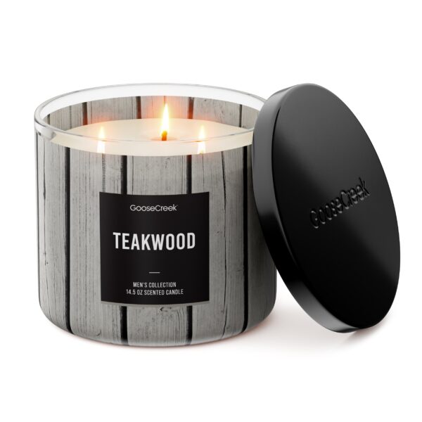 Teakwood 3-Wick Candle - Image 2