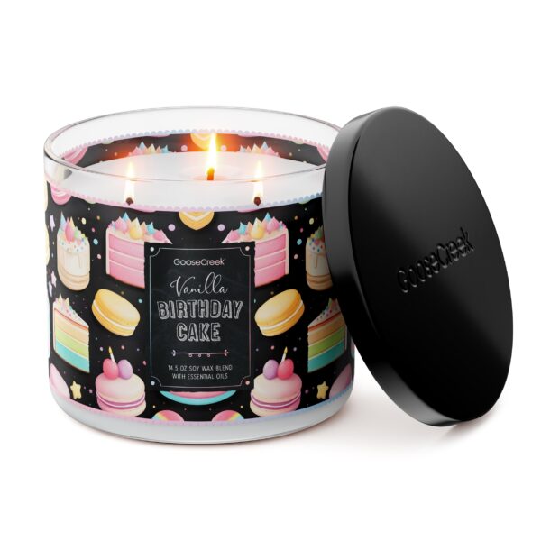 Vanilla Birthday Cake 3-Wick Candle - Image 2