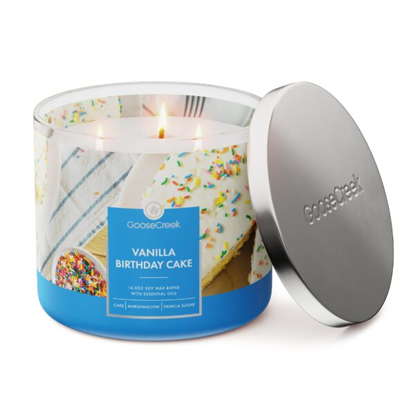 Vanilla Birthday Cake 3-Wick Candle - Image 2