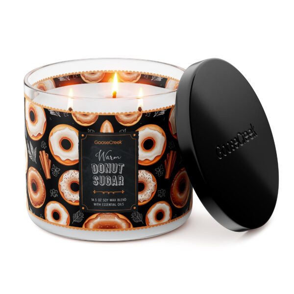 Warm Donut Sugar 3-Wick Candle - Image 2