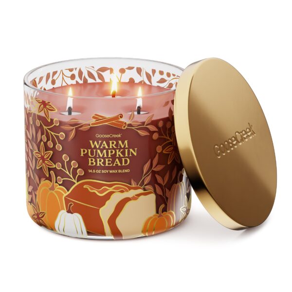 Warm Pumpkin Bread 3-Wick Candle - Image 2