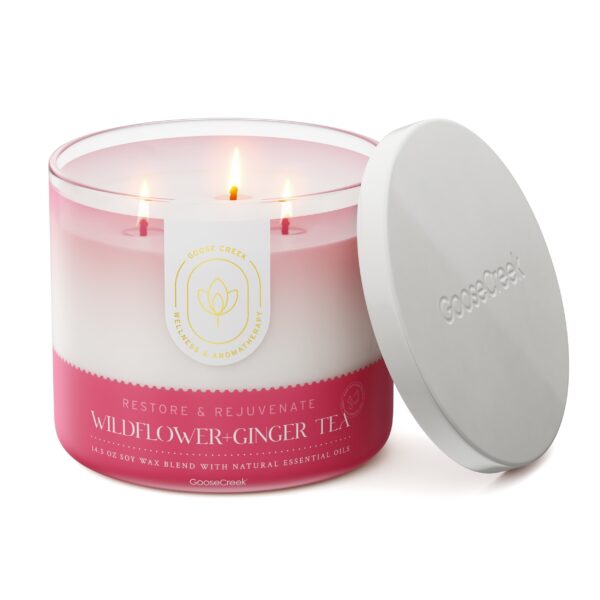 Wildflower Ginger Tea Aromatherapy 3-Wick Candle - Image 2